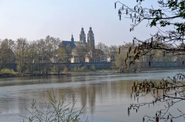 Cathédrale Saint-Gatien from the opposite side of the Loire river Cathédrale Saint-Gatien from the opposite side of the Loire river