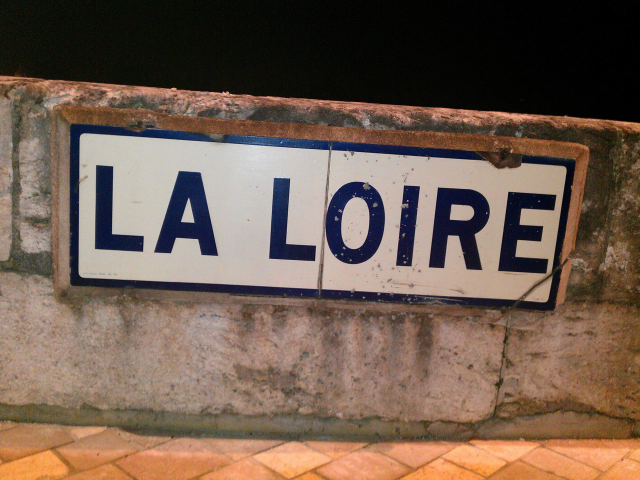 Loire river sign Loire river sign