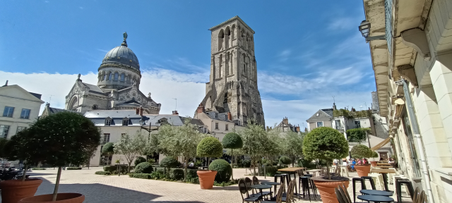 Saint-Martin Basilica and Charlemagne Tower Saint-Martin Basilica and Charlemagne Tower